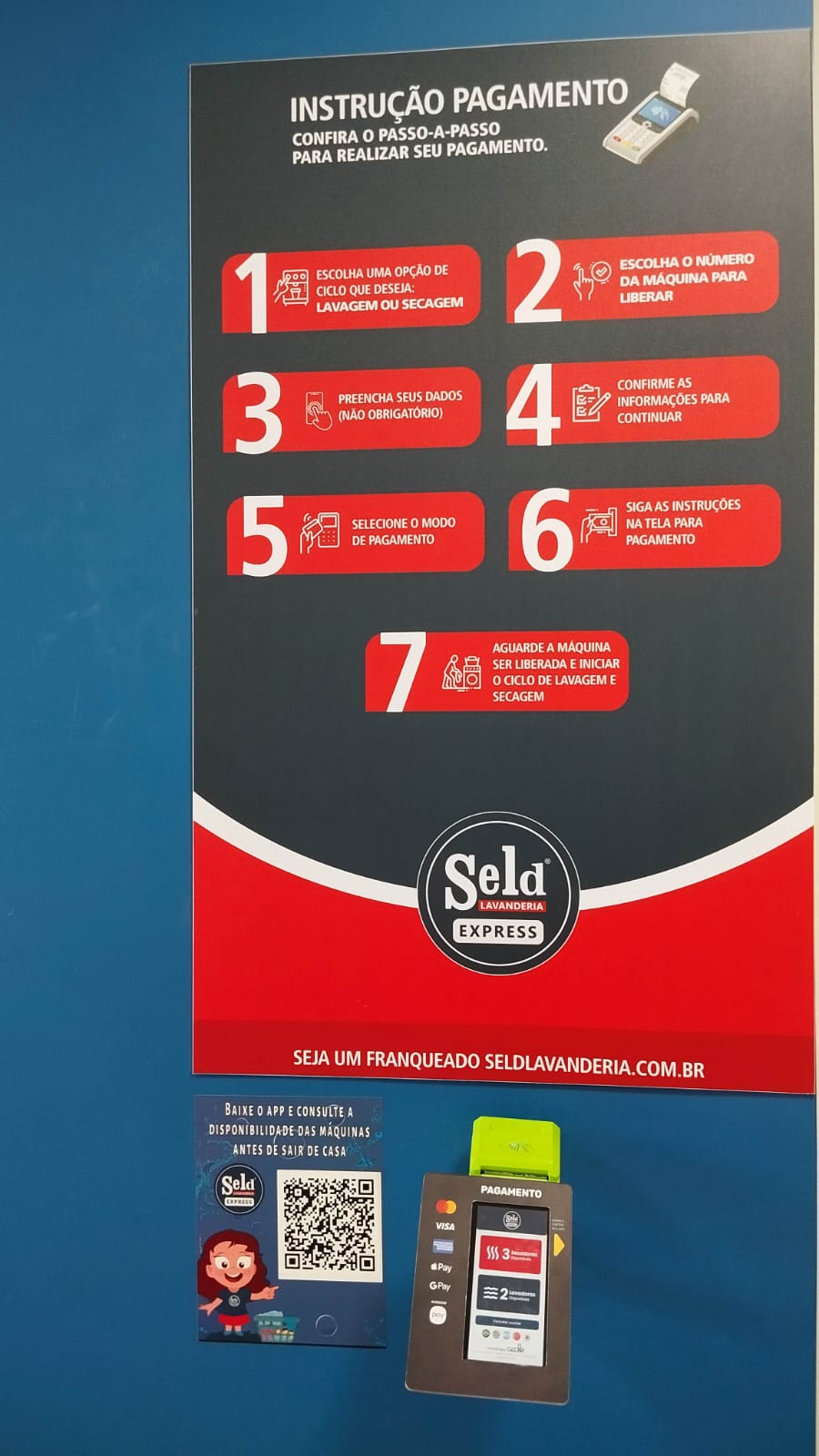 É muito fácil utilizar nossos serviços, siga o passo a passo e, em apenas alguns minutos, você libera as máquinas para uso.